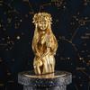 Creative Constellation Statues 12 Zodiac Sign Virgo Gold Girl Figurine Nordic Indoor Desktop Bookshelf Ornament Birthday Gifts