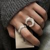 Frosted Engraved Ring Female Niche Design Sense Ins Wind Fashion Hundred Match Personality Opening Ring Finger Rings Creative Geometric Party Jewelry