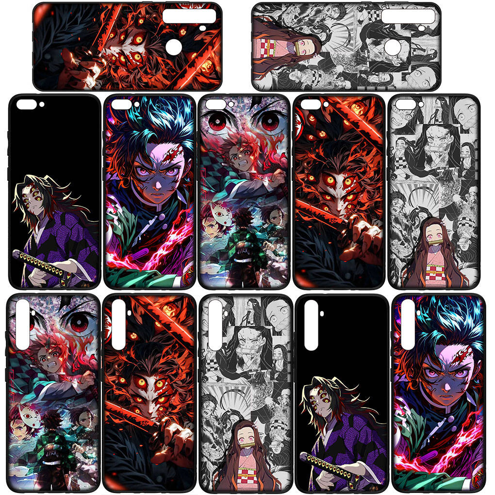 for Motorola Moto Edge 70 60 50 G54 G86 Samsung Galaxy S25 iPhone 17 16 15 Redmi Note 14 13 Pro Max Phone Case Demon Slayer Kamado Tanjiro Kokushibo