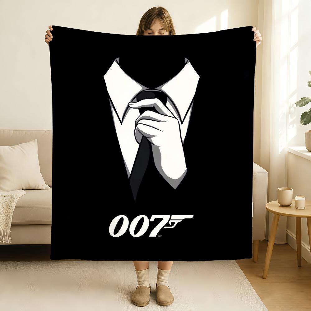 British Legend J James B Bond 007 Blanket Soft and Skin Friendly For Couch Bed Napping Bedspread All Seasons Comforter