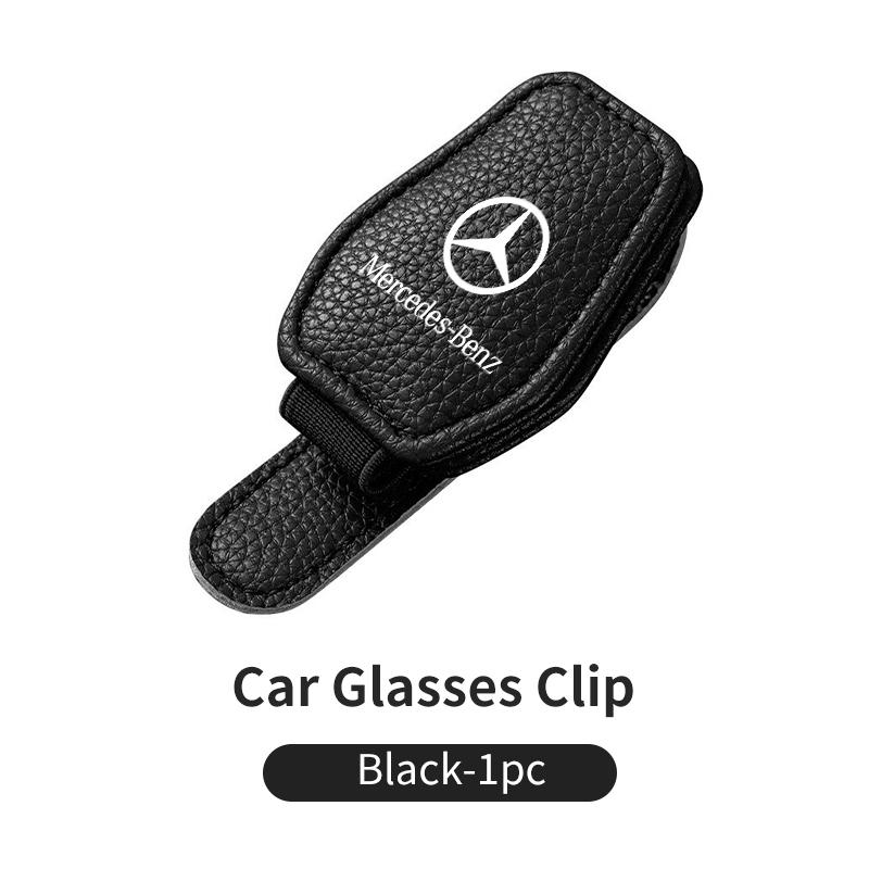 AAVM1 Magnetic Leather Eyeglass Hanger Clip Universal Sunglasses Holder For Mercedes Benz W211 W124 W176 W177 C180 C200 C260 C300 GLC