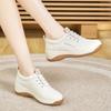 Foreign Trade 2025 Spring New Slope Heel Little White Shoes Women's Shoes Commuting Comfortable Soft Sole Sports Middle-aged Mother Single Shoes