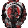 Autumn Winter Hoodies For Men Japanese Anime Printed Long Sleeved Tops Japanese Samurai Patterns Hoodies Oversized Streetwear