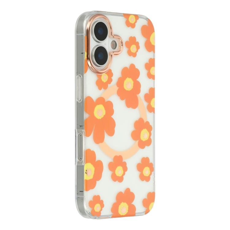 Floral Pattern TPU + PC Magnetic Phone Case
