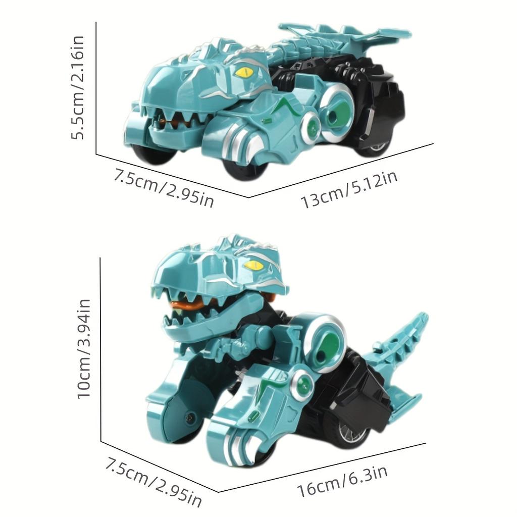 Transforming Dinosaur Car Toy for Boy Gift Friction Power Cars Deform Dinosaur Robot Dino Transformer Toys for Kids Toddler Toys