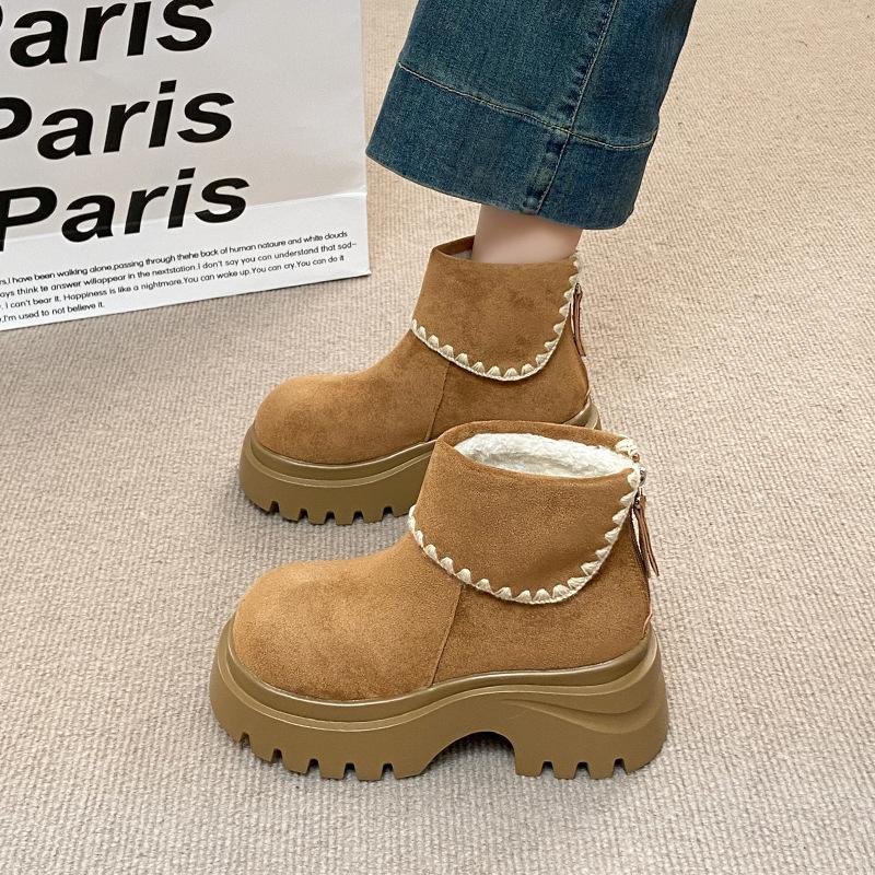 Маленькие ботинки Мартина на толстой подошве-маффине женские осенние новые модные универсальные ботильоны