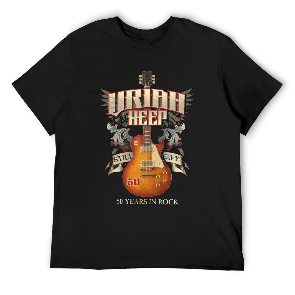 Uriah Heep 50-й 2 Футболка Быстросохнущие рубашки Футболка с принтом Большие размеры Мужские футболки большого размера Оверсайз футболка