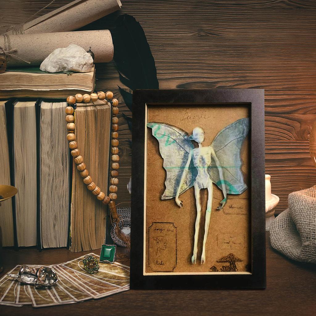 Проклятые предметы, коробка с мертвой тенью, витрина, жуткий мумифицированный труп ручной работы, художественный орнамент