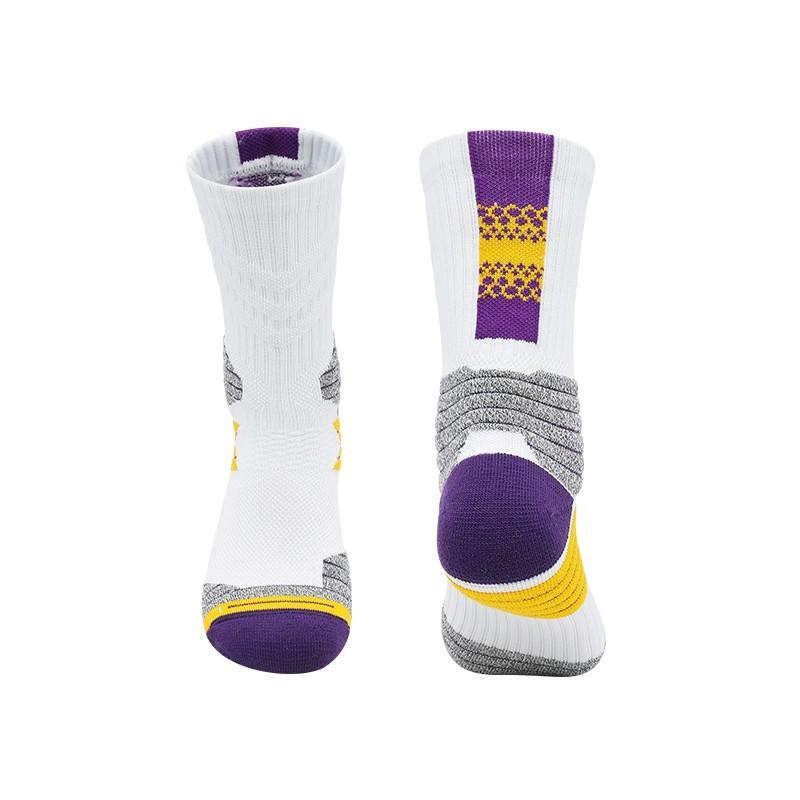 Basketball Socks Men'S Medium Tube Socks Sweat-Absorbing Sports Socks Professional Medium Top Socks Sweat-Absorbing Towel Bottom Socks Men