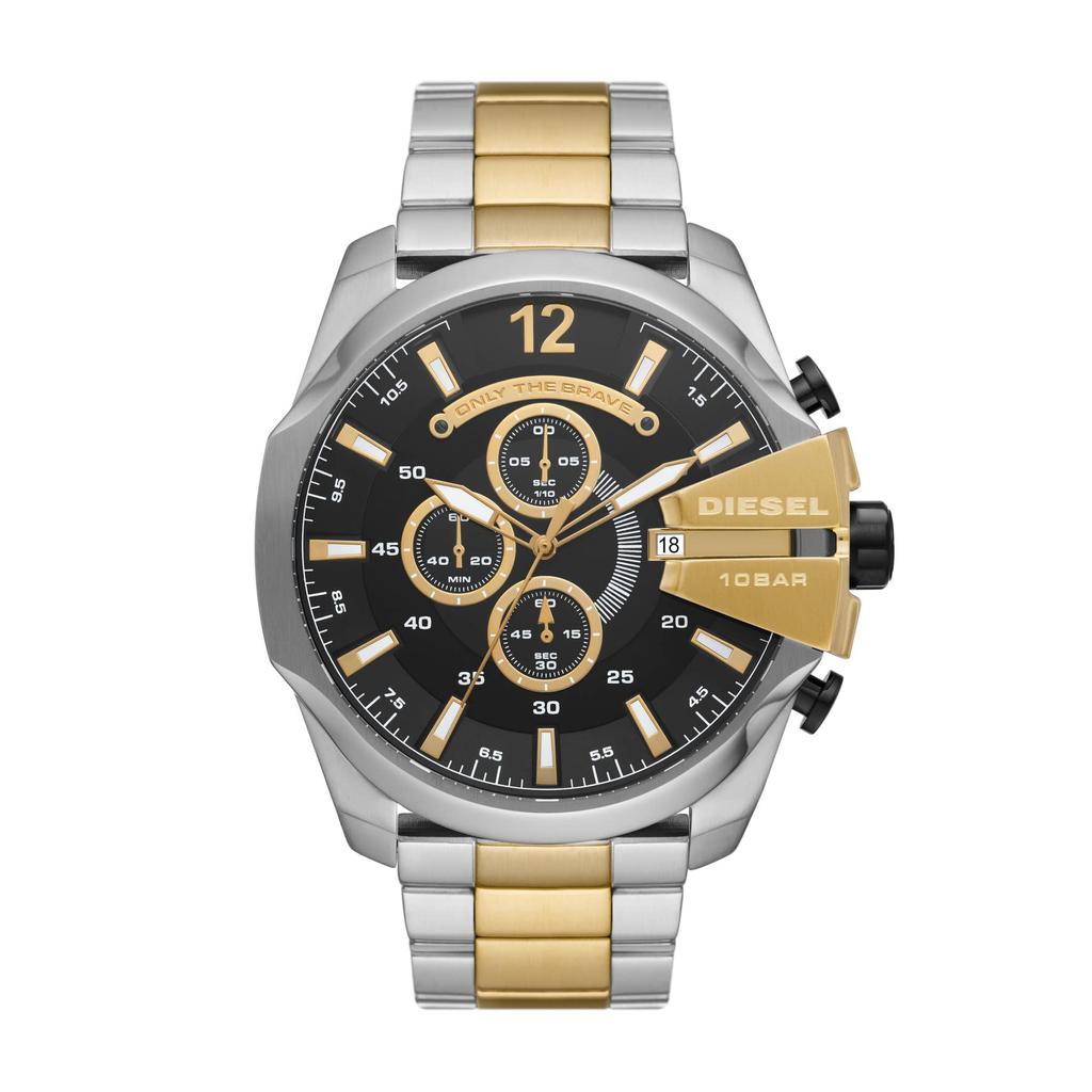 Часы Diesel Mega Chief Chronograph из нержавеющей стали One Mega Chief Chronograph из нержавеющей стали DZ4581 - DZ4581, Tritone. , Размер, -
