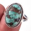 Natural Tibetan Turquoise Gemstone Handmade 925 Sterling Silver Ring S.10 S9d21