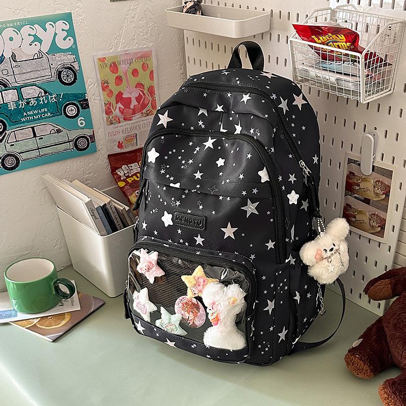 Large Capacity Fresh Girl Backpack New Junior High School High School Student Schoolbag Niche Backpack
