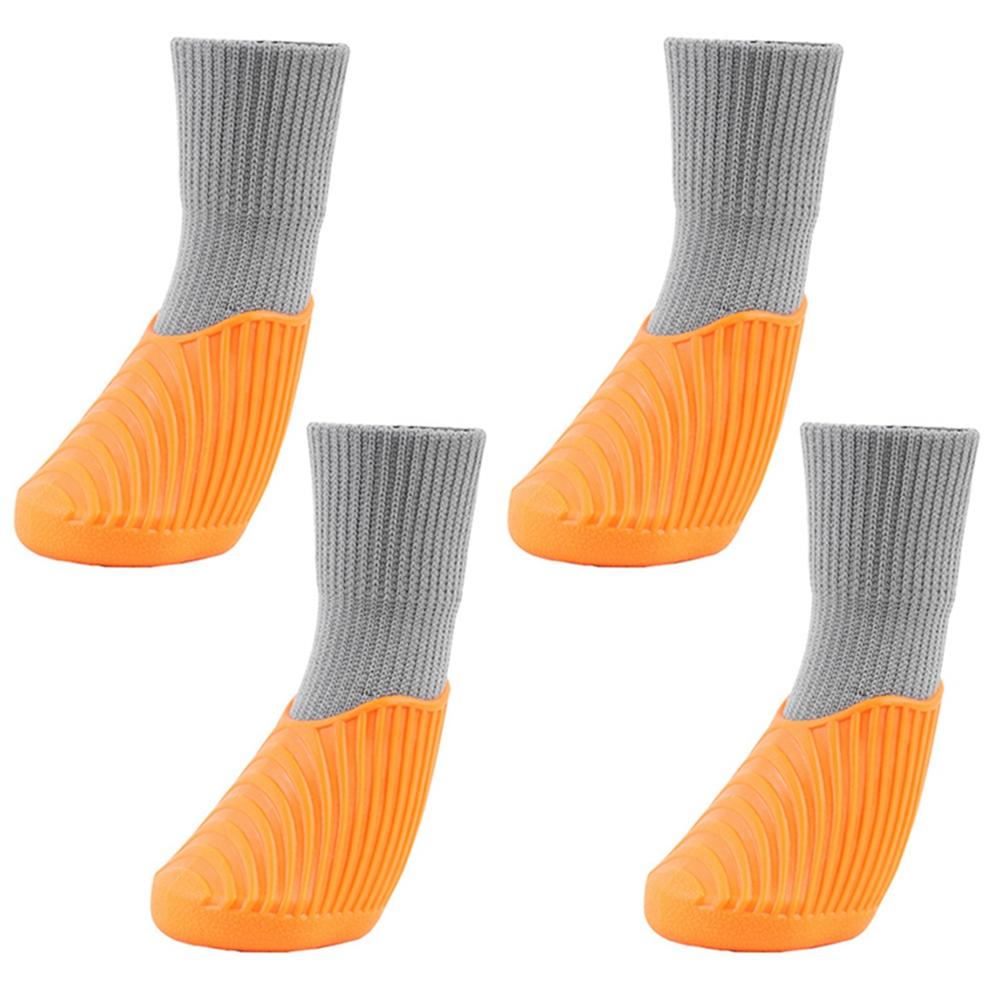 4 шт./компл. Уличная спортивная обувь Защитные ботинки для лап собаки Водонепроницаемая дождевая зимняя обувь для питомцев Носки-ботинки для щенков с противоскользящей подошвой