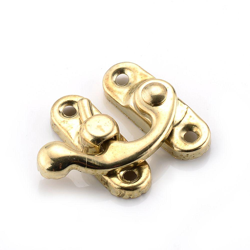 10PCS Mini Leather Bag Furniture Hasp With Screws Padlock Clasps Lock Decorative Latch