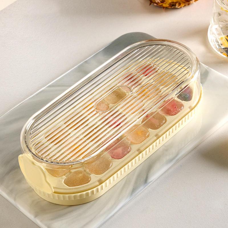 Форма для льда с крышкой, форма для приготовления льда, лоток для морозильной камеры, легко извлекаемый, кухонные аксессуары для напитков, виски, водки, текилы, коктейлей