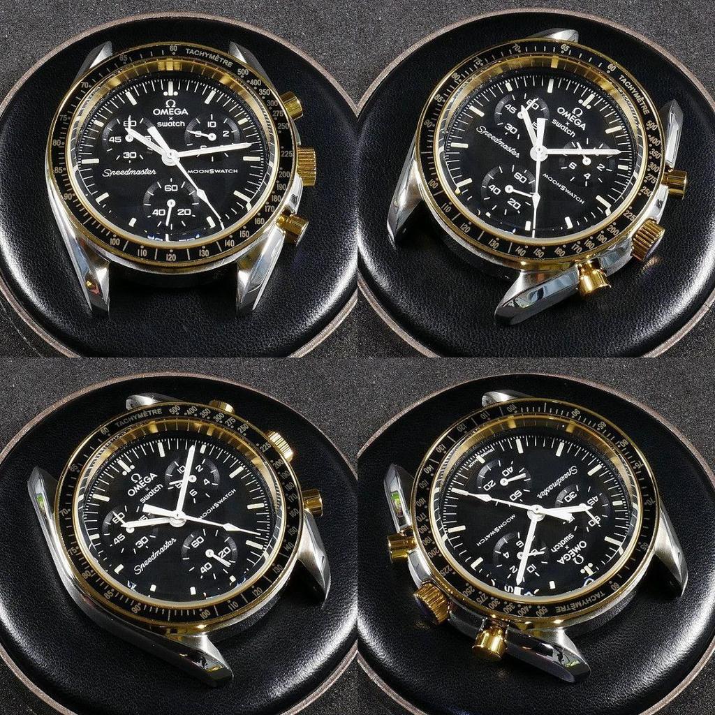 Б/у [Оригинальный механизм Move Transplant] Swatch x OMEGA Omega x Swatch Moon Желтое золото Металл Сочетание Кастомные (MOD)