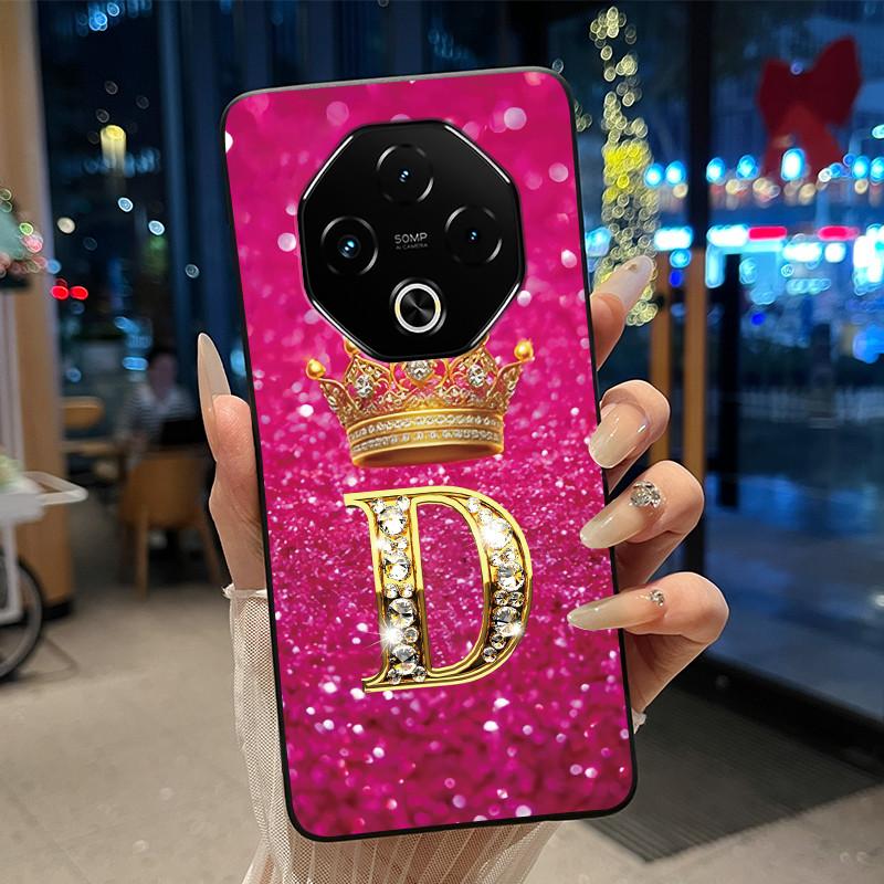 Ударопрочный Чехол Для Umidigi G100 Pro/G100 5G Мягкий Силикон Черный Корпус Модный Счастливая Буква Узор Корона Конфетный Чехол Для Пары