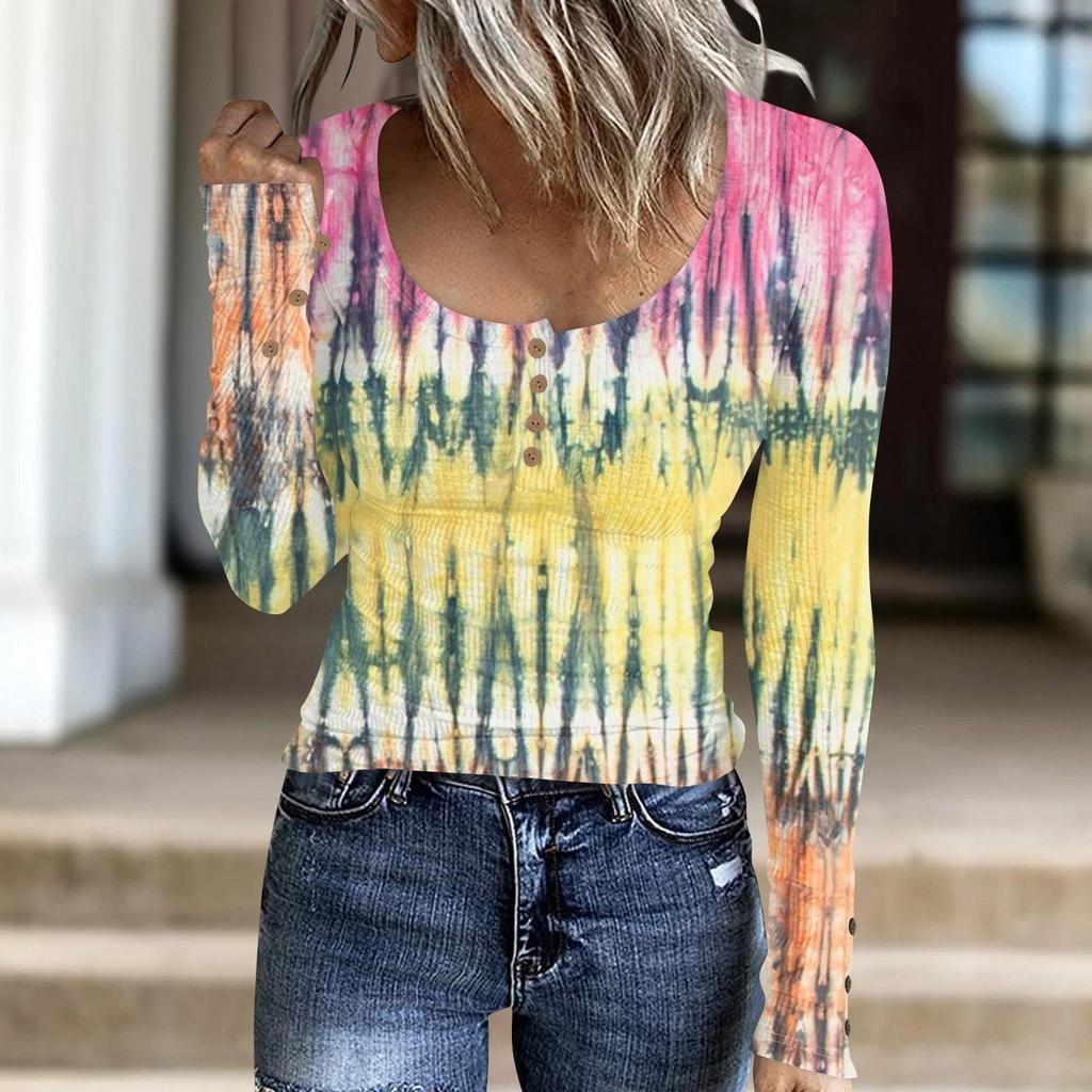 Женский модный повседневный свитер в стиле пэчворк с цветными блоками и узором тай-дай