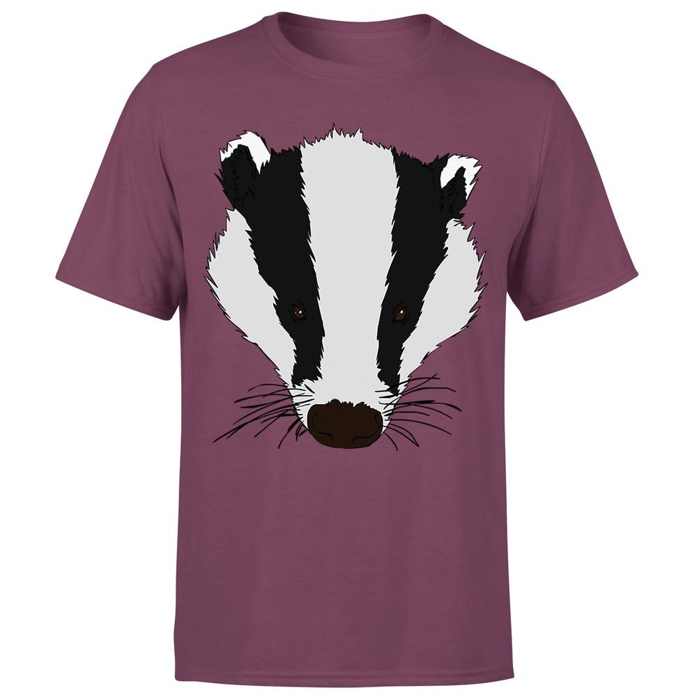 Badger Animal Face Ani Mates Unisexs Funny Novelty TShirt OrP1A2