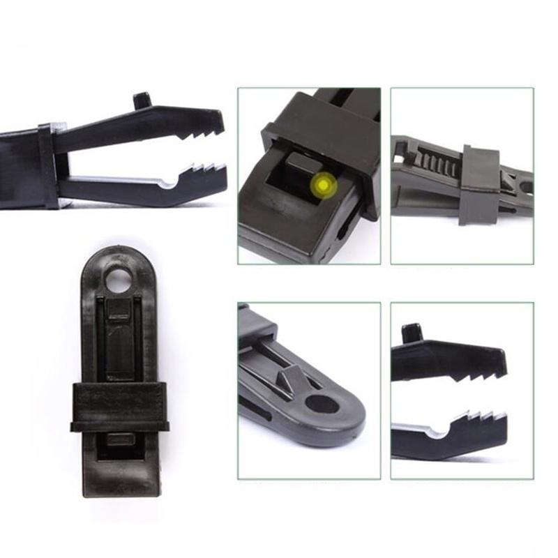 2 Pcs Tents Wind Rope Clamp Awnings Outdoor Camping Plastic Clip Tents Accessories