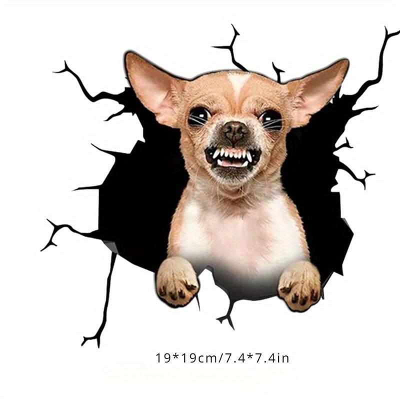 1 шт., наклейка на автомобиль чихуахуа, 3D виниловые водонепроницаемые наклейки для собак, для стены, ноутбука, окна автомобиля, бампера грузовика, холодильника