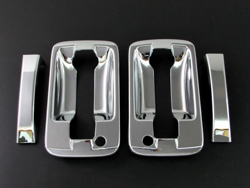 BRIGHTZ Isuzu 07 Forward Chrome Door Handle Covers with Knob Plates, Type B [TRUCK-S-006], Fits 07 Forward 4t (22916)