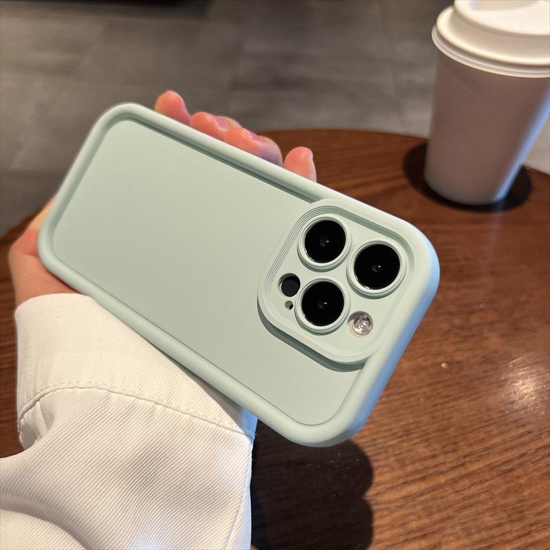 Модный Бампер для Телефона Конфетного Цвета Для iPhone 16 15 14 13 12 17 Pro Max Plus Стильный Утолщенный Ударопрочный Мягкий Защитный Чехол