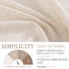 2 Pack 36 Inch Short Linen Kitchen Curtains Cream Ivory Rod Pocket Half Window Drapes for Bathroom Basement
