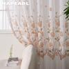 1 шт. NAPEARL, белые тюлевые шторы с принтом оранжевого цветка для спальни, оконные экраны, прозрачные панели для гостиной, кухни, домашний декор