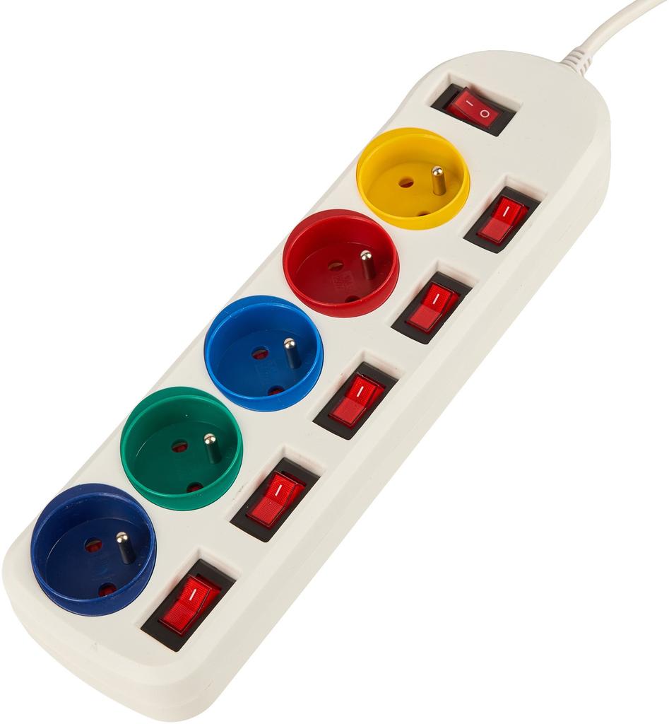 Extension cord 1.5m 5 sockets WHITE KD4000