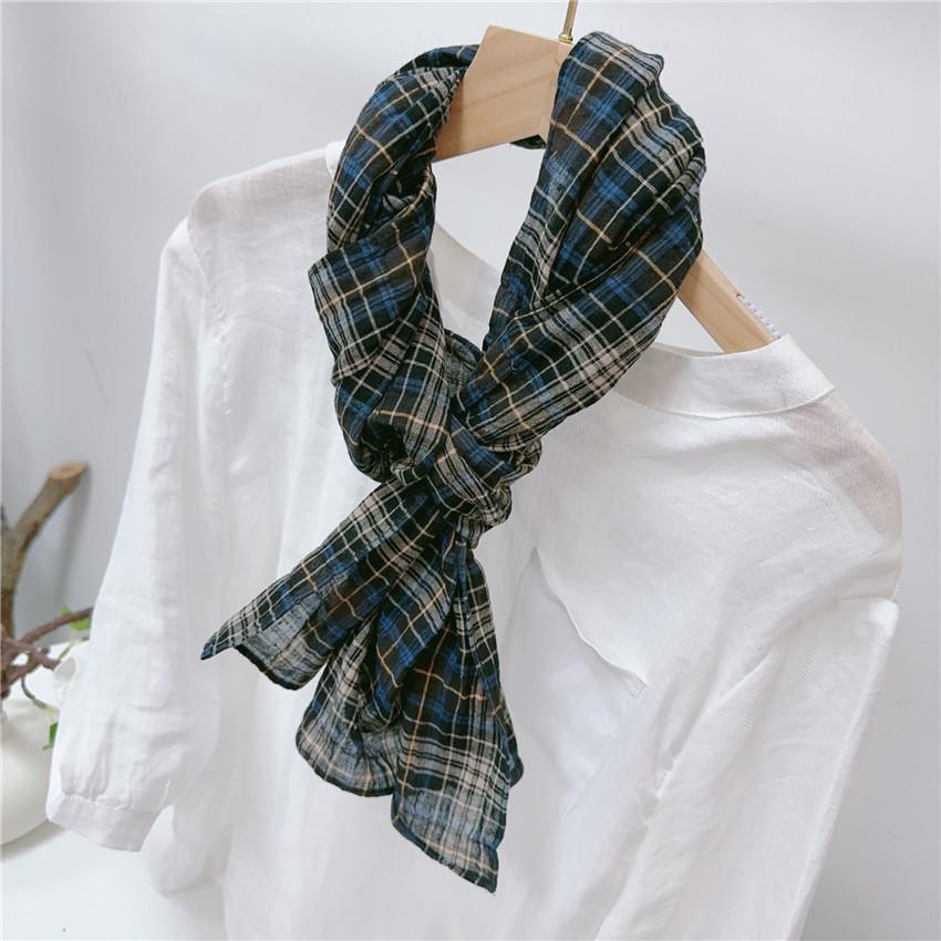 Клетчатый шарф из чистого хлопка, окрашенный в пряже, в более чем 20 цветах