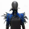 Punk Feather Shawl Natural Feather Fake Collar Luxury Feather Shoulder Cape  Cosplay