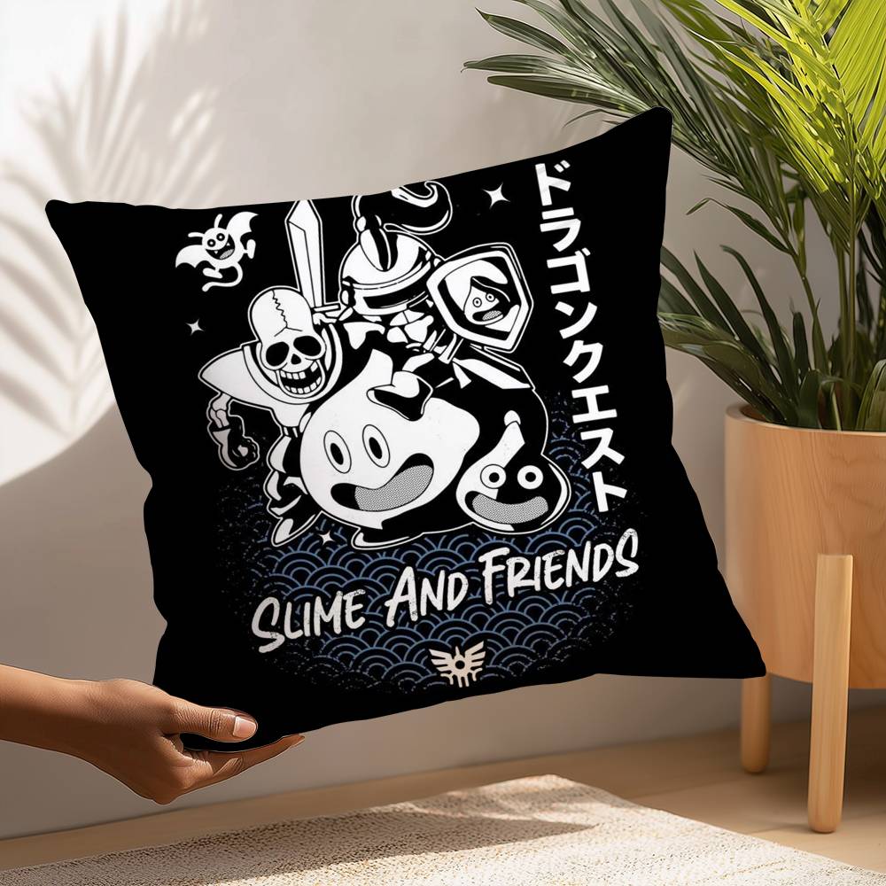 D-Dragon Quest Наволочка Слайм Плюшевая Ткань Мягкая Наволочка Двусторонняя Печать Наволочка Подушка Домашние Подарки