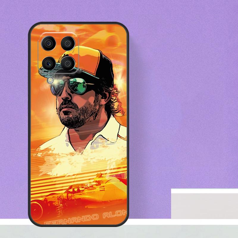 F1 Racing Фернандо Алонсо 14 для Samsung Galaxy M55 M15 M13 M33 M53 M20 M30s M31s M12 M32 M52 M11 M51 M14 M34 M54 чехол