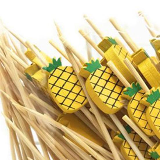 Yousheng 100 шт. одноразовые бамбуковые палочки для еды в форме кактуса для банкета