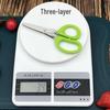 Stainless Steel Multi-Layer Kitchen Scissors: Multi-Functional Green Onion & Vegetable Scissors