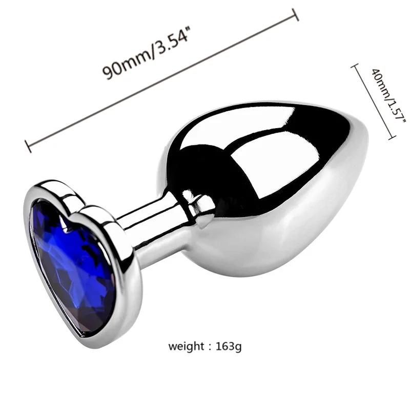 S/M/L Metal Anal Plug Butt Plug Sex Toy Butt Toy for Women Men Couples Gay Adult Game Masturbator Anal Diamond Sex Shop