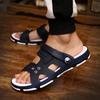 Sandals, Men's Shoes, Slippers, Men's One-piece Slippers, Summer Dual-use, Bathroom Interior and Exterior Cool Slippers, Anti Slip Hole Beach Shoes