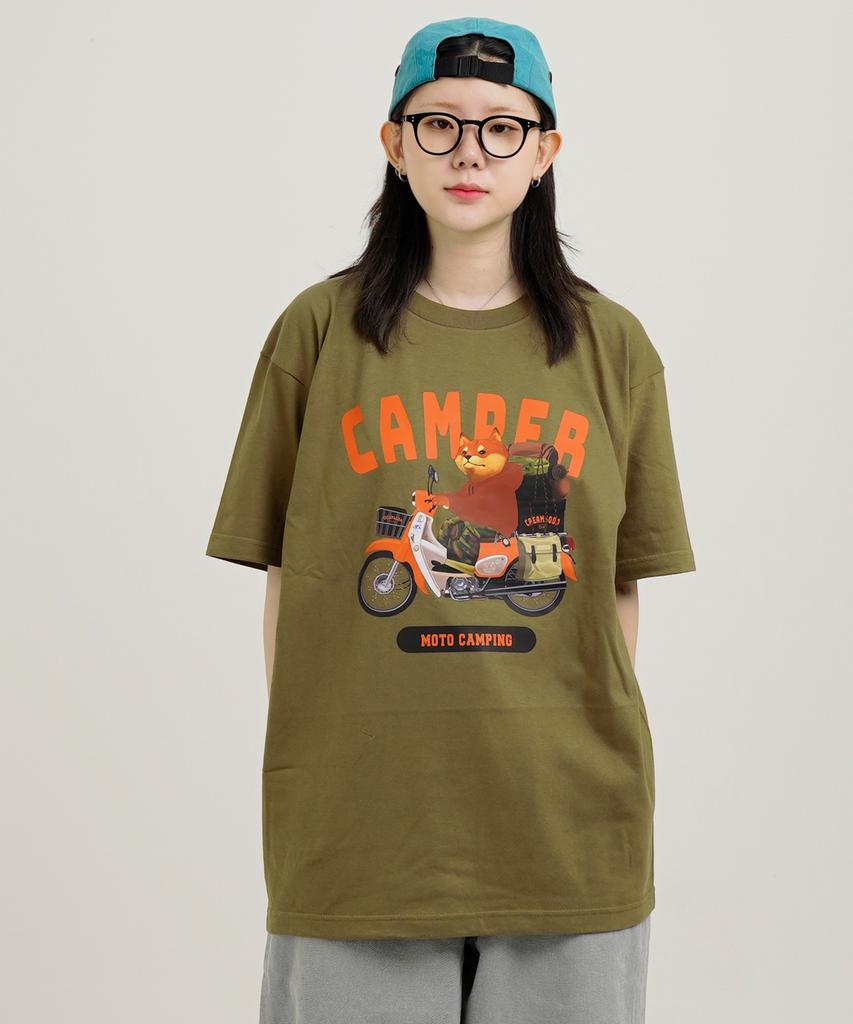 CREAM SODA LAB Moto Camp Short Sleeve T-Shirt Olive
