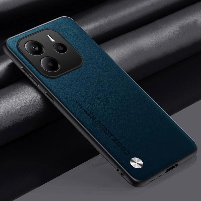 Простой чехол из искусственной кожи для Xiaomi Redmi Note 14 4G Note14pro+ Роскошный матовый жесткий противоударный чехол для телефона Redmi Note 14Pro