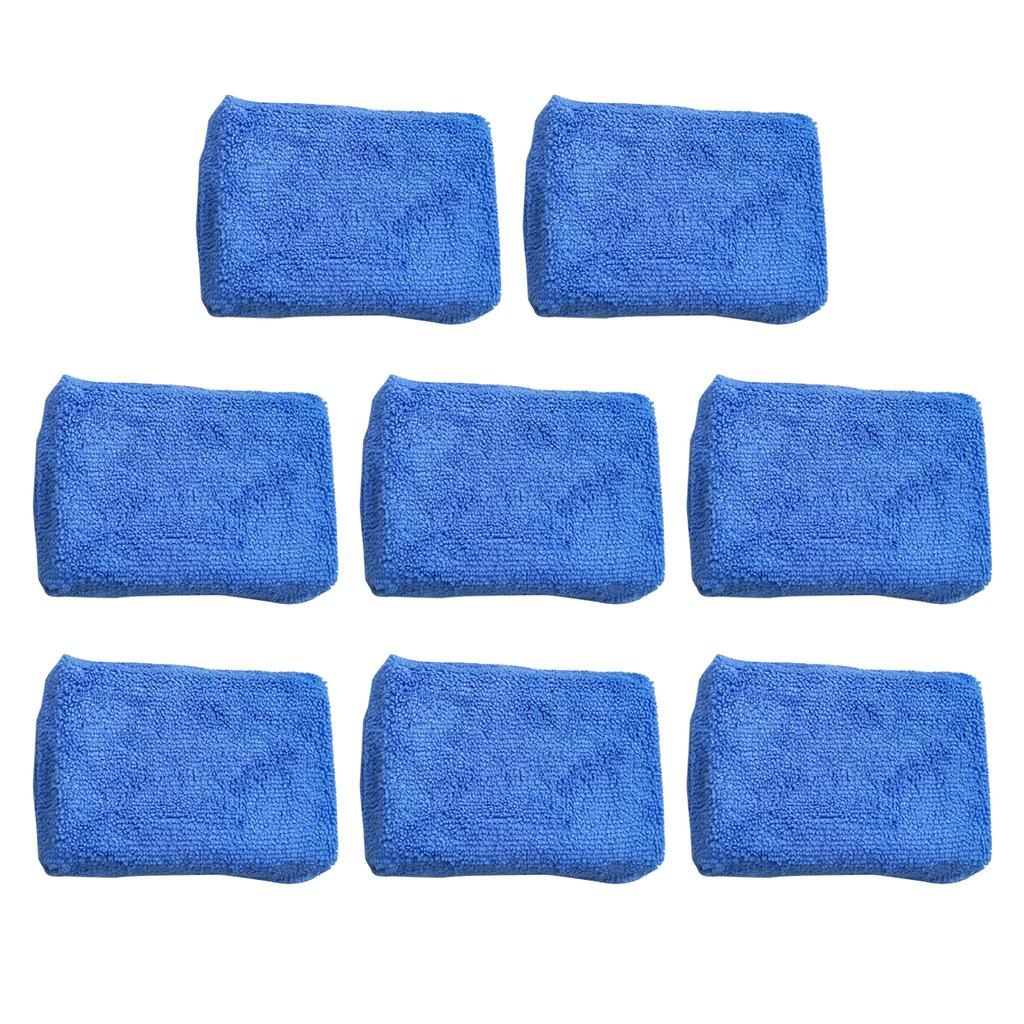 8 Pack Microfiber Applicator Pads Microfiber Sponge Car Wash Sponge and Cleaning Pads Perfect for Effortless Wax Sealant