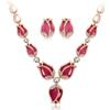 Shining Diva Fashion Latest Stylish Rose Gold Tulip Design Earrings Necklace Jewellery Set