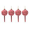 Set of 4 Colorful Acrylic Candy Christmas Lollipop Ornament Festive Decorations for Christmas Tree Party