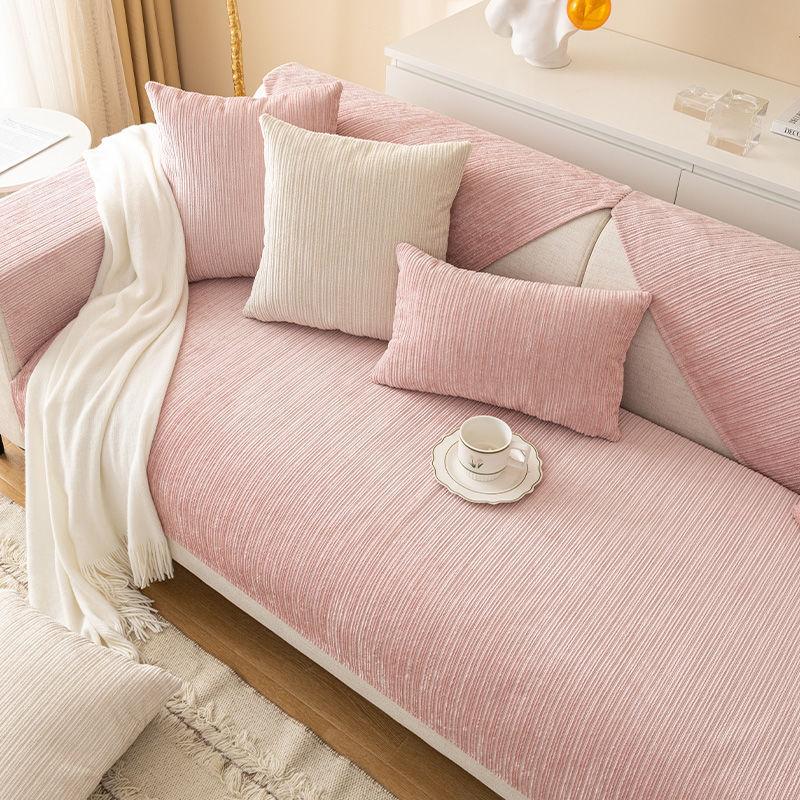 Nordic Ins Premium Chenille Sofa Cushion Living Room Sofa Cover Non-Slip Mat Cloth Cushion Cover Cloth