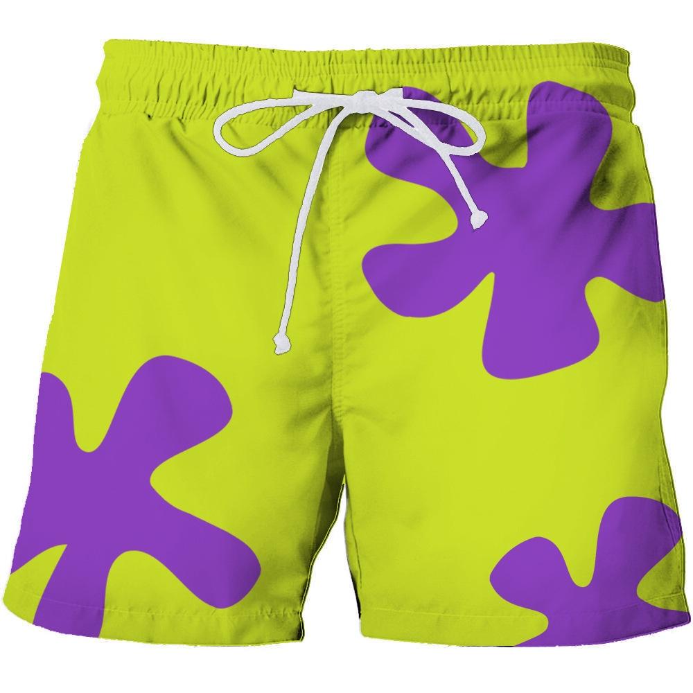 Patrick Squarepants Spongebob Star Shorts Beach Pants Ventilation Children Man