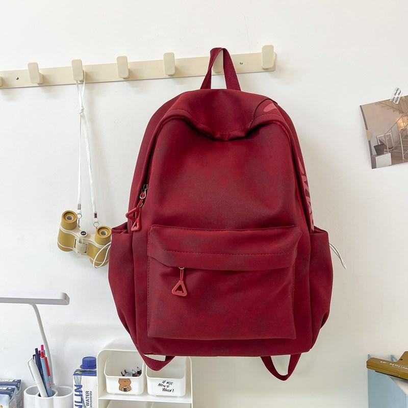 School bag Mori college student simple versatile backpack large capacity light commuter alphabet backpack