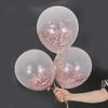 12" Rose Gold Confetti & Transparent Latex Balloons for Celebrations