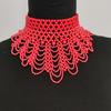Imitation Pearl Fake Collar Necklace Hollow Design Multi Layer Detachable Collar Solid Color Dress