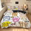 Skz Pattern Bedding Quilt Set Quilt Cover Pillowcase Home Birthday Gift(1 * duvet cover + 2 * pillowcase, without core)