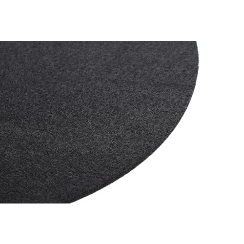 ColorfylCoco 7-inch Turntable Mat, DJ Slipmat for Record Players, Felt, 18.7cm Diameter, 3mm Thick, Black, Non-Slip, Anti-Static, Anti-Vibration, Repl